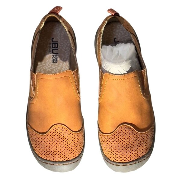 JBU By Jambu Lena Women's Wide Slip-On Shoes Tan Faux Leather/Textile Size 9W - Picture 10 of 10